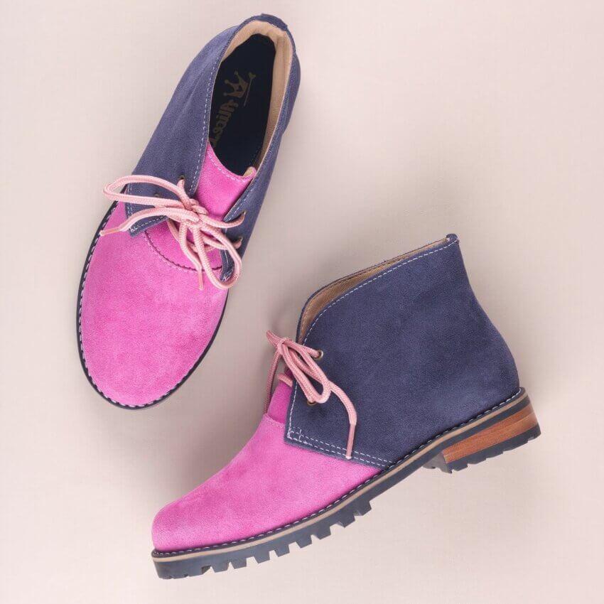 Bota feminina cano curto rosa insane 06e