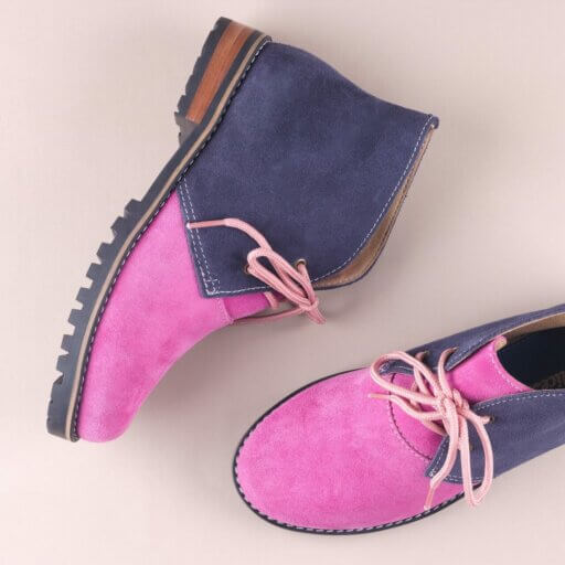 Bota feminina cano curto rosa insane 06g