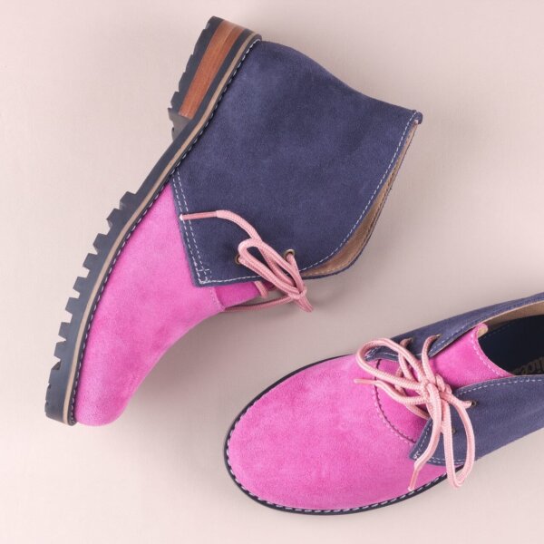 Bota feminina cano curto rosa insane 06g