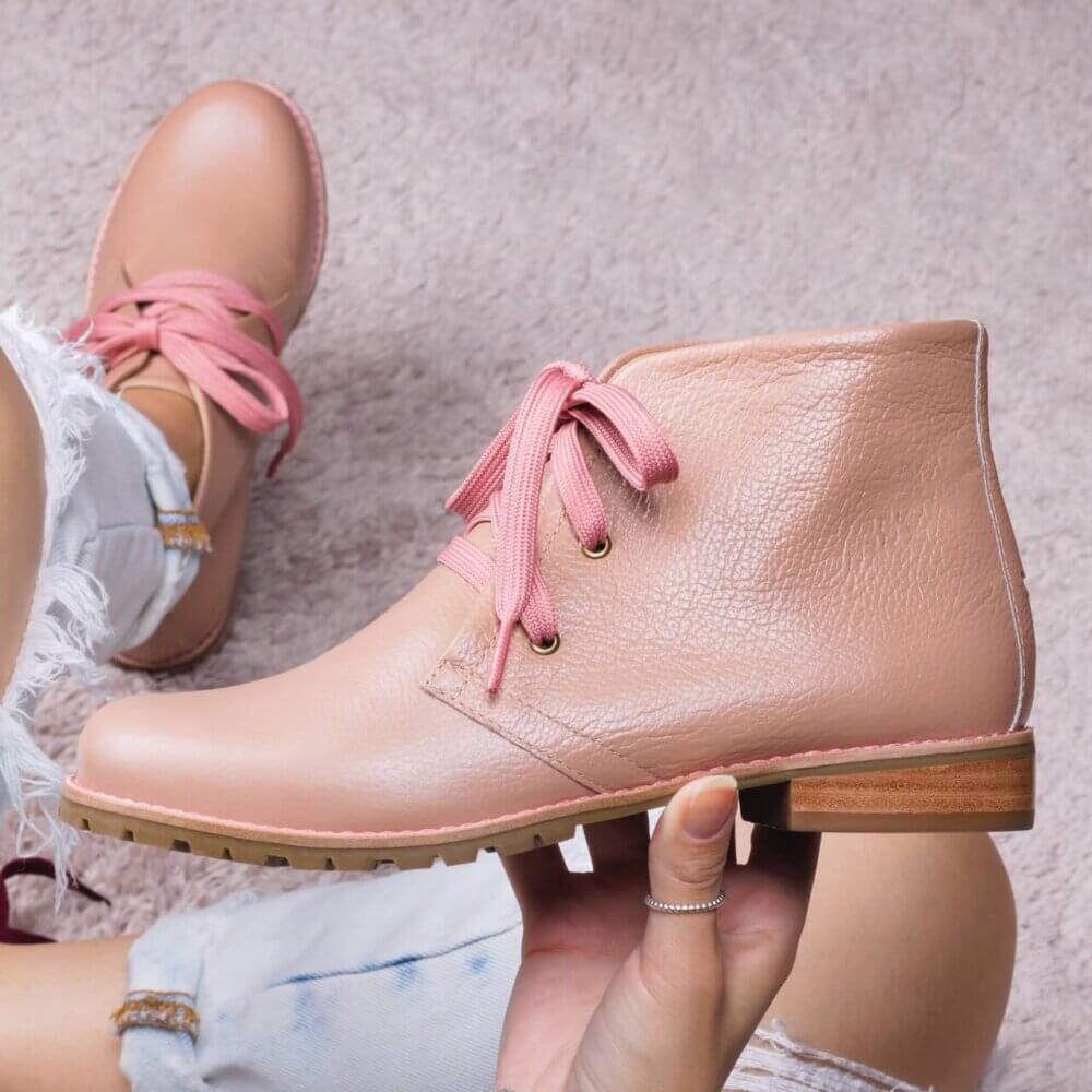 bota cano curto em couro legítimo cor nude alice de copas_MG_422r8