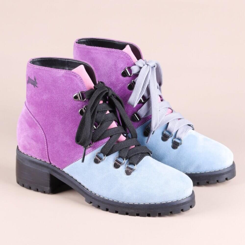 bota colorida cano medio alice lilas e azul _MG_4487