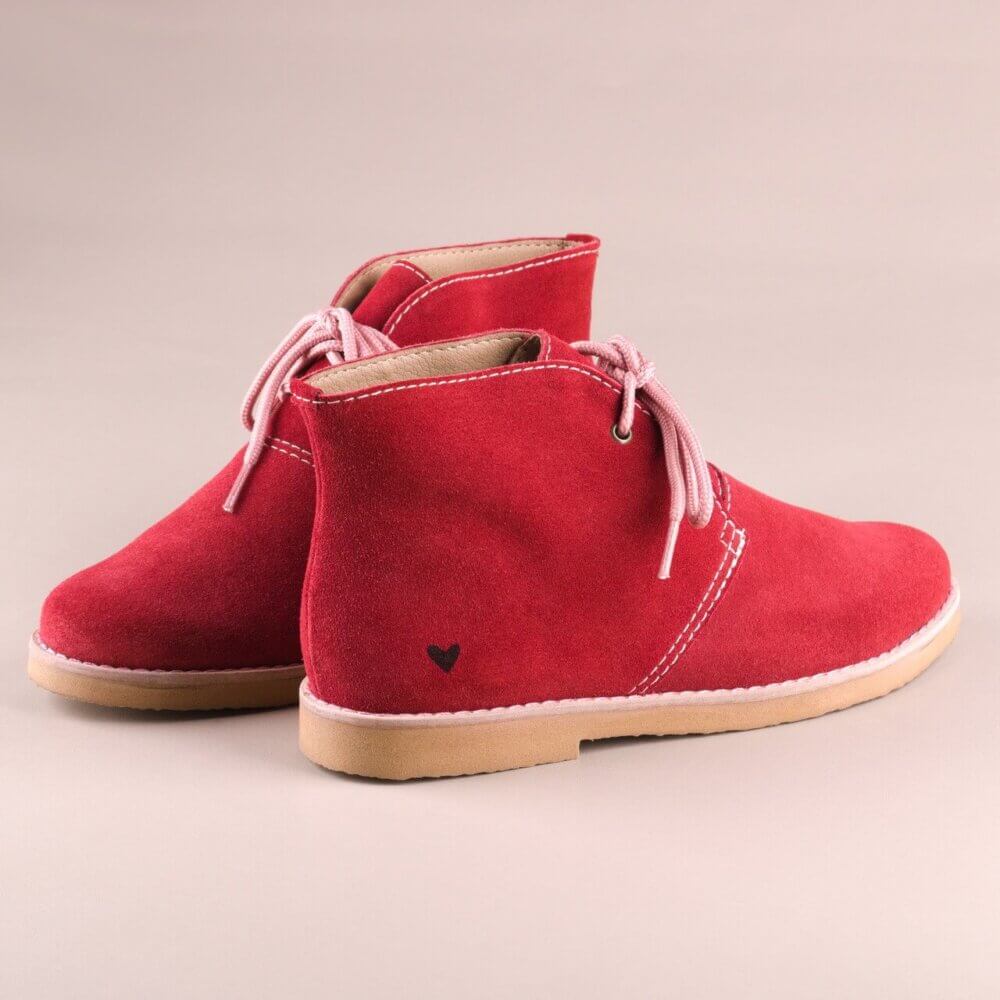 bota feminina cano curto vermelha desert 00