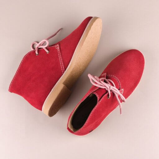 bota feminina cano curto vermelha desert 01