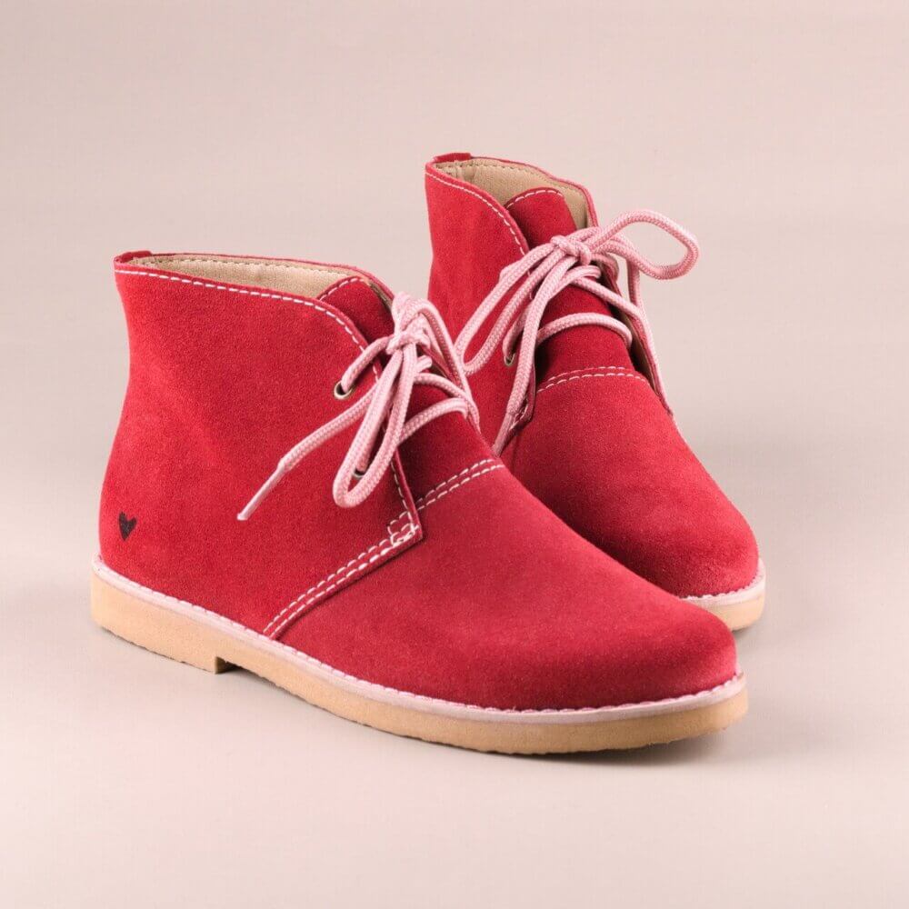 bota feminina cano curto vermelha desert 02