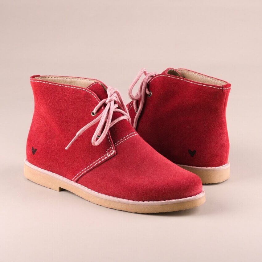 bota feminina cano curto vermelha desert 03