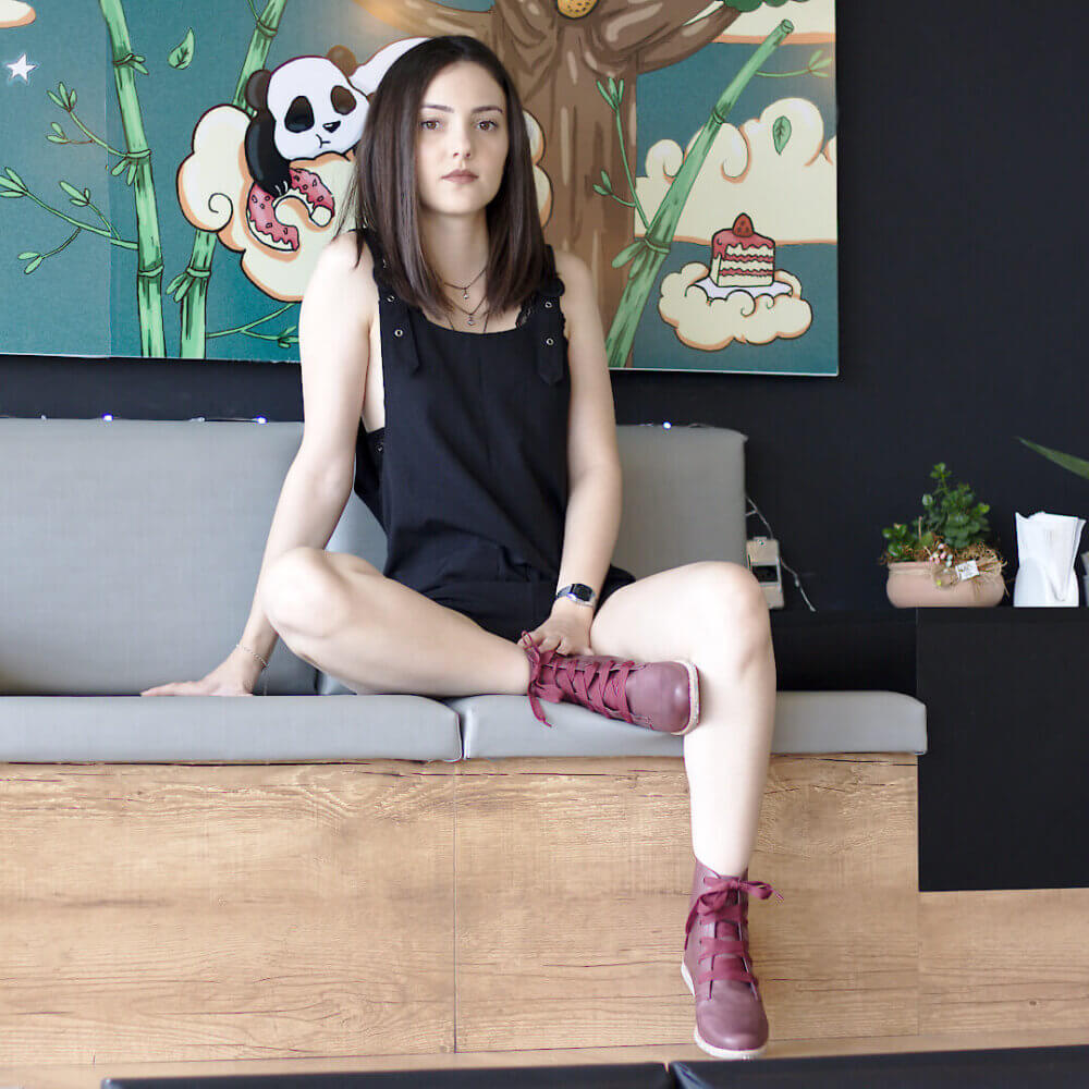 Valete Média Cor Vinho - Imagem 3