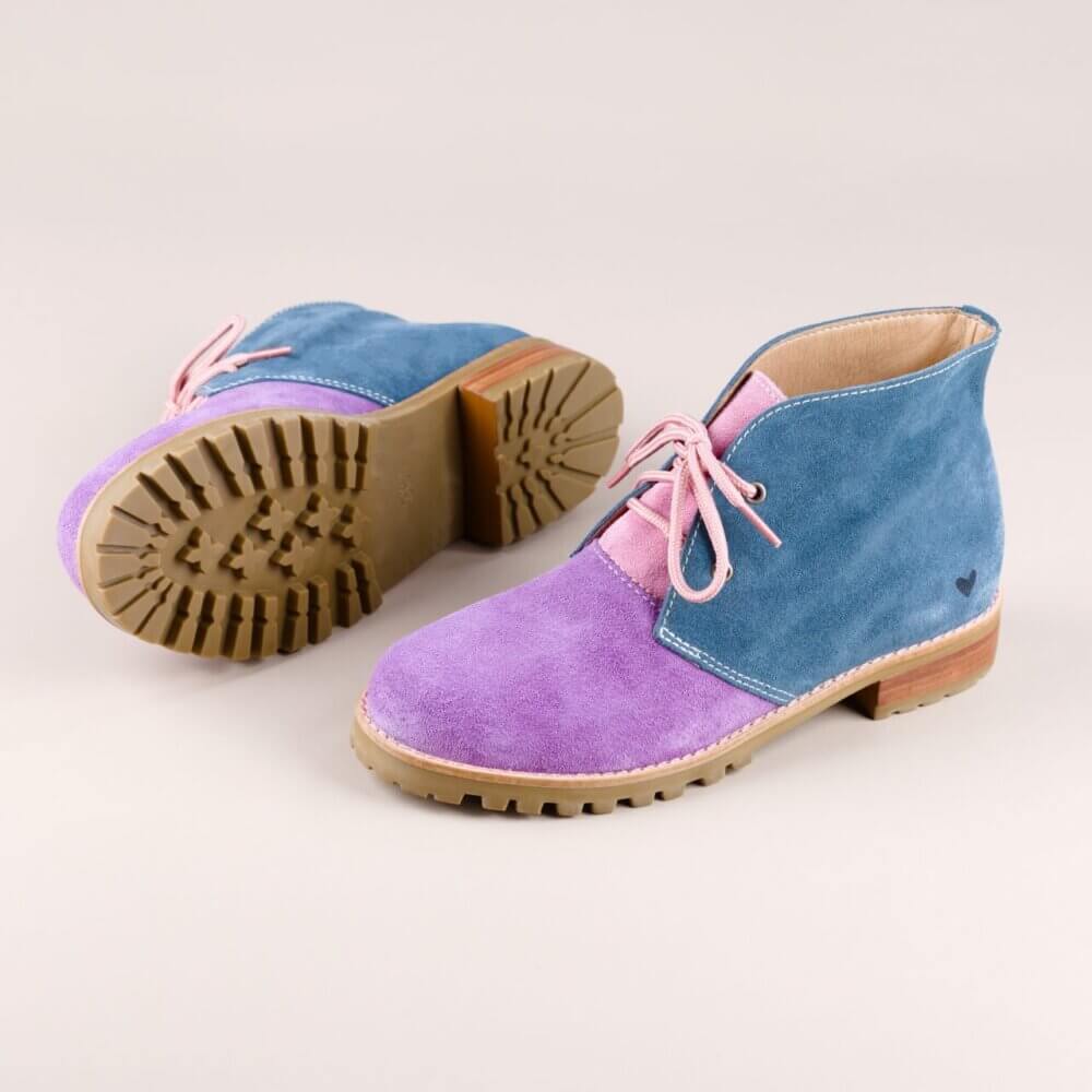 lilás e verde solado