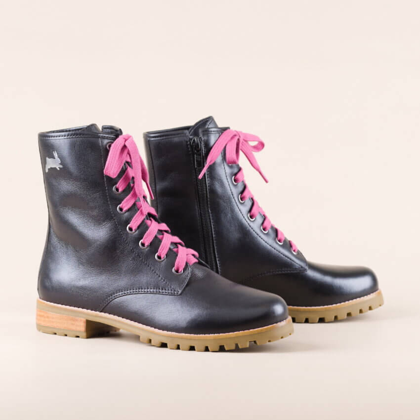 Bota Black Rabbit Scout Preta zipper e cadarço 5