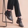 solado premium bota heart storm black rabbit couro legítimo