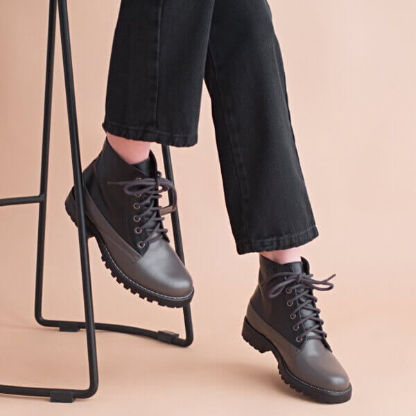 solado premium bota heart storm black rabbit couro legítimo